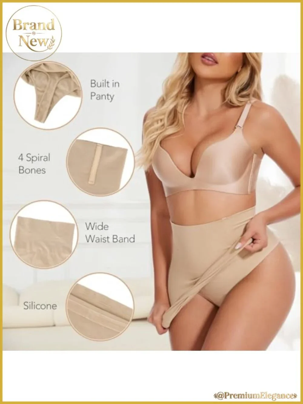 High Waist Shapewear Half Slip Seamless Tummy Control Skirt Smoother for Women